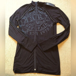 NWT KARV Republika National Long Sleeve Zip Up Shirt